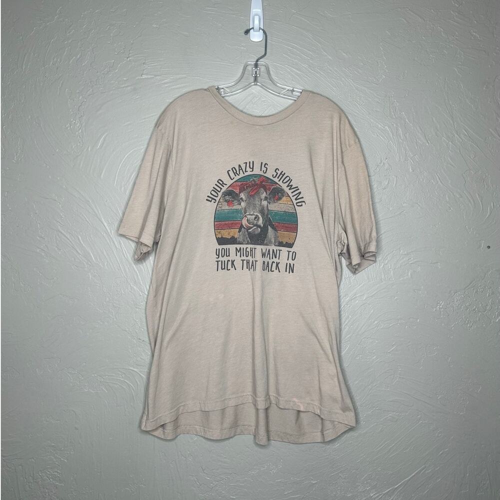 Playful Funny Cow Graphic Tee Bella Canvas 3XL